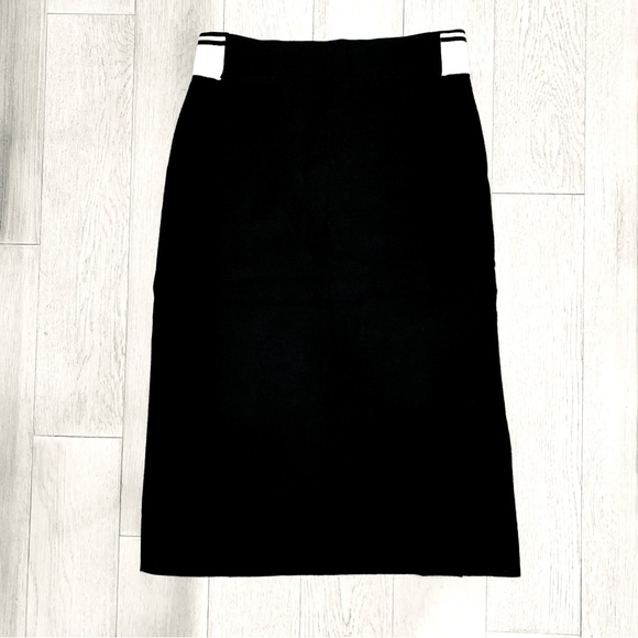 Diadora Black Pencil Skirt with White Accents - Picture 2 of 5